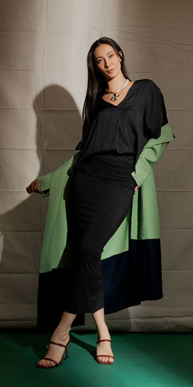 OI - Black Bondi Top and Trench
