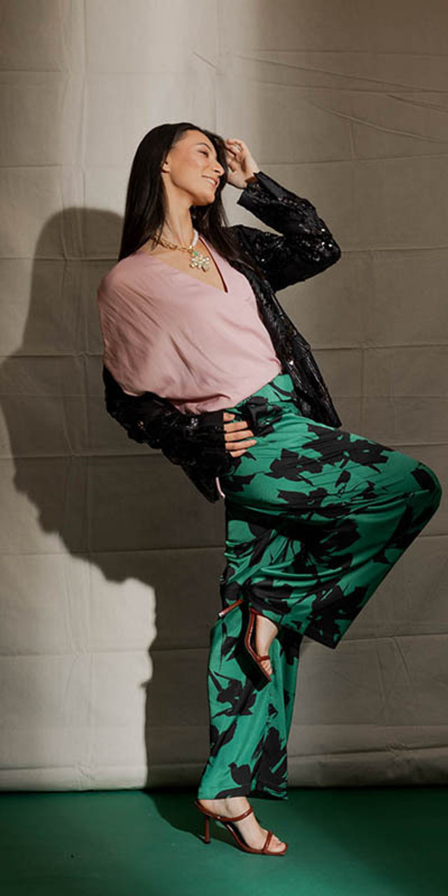 OI - Green Floral Pants and Bondi