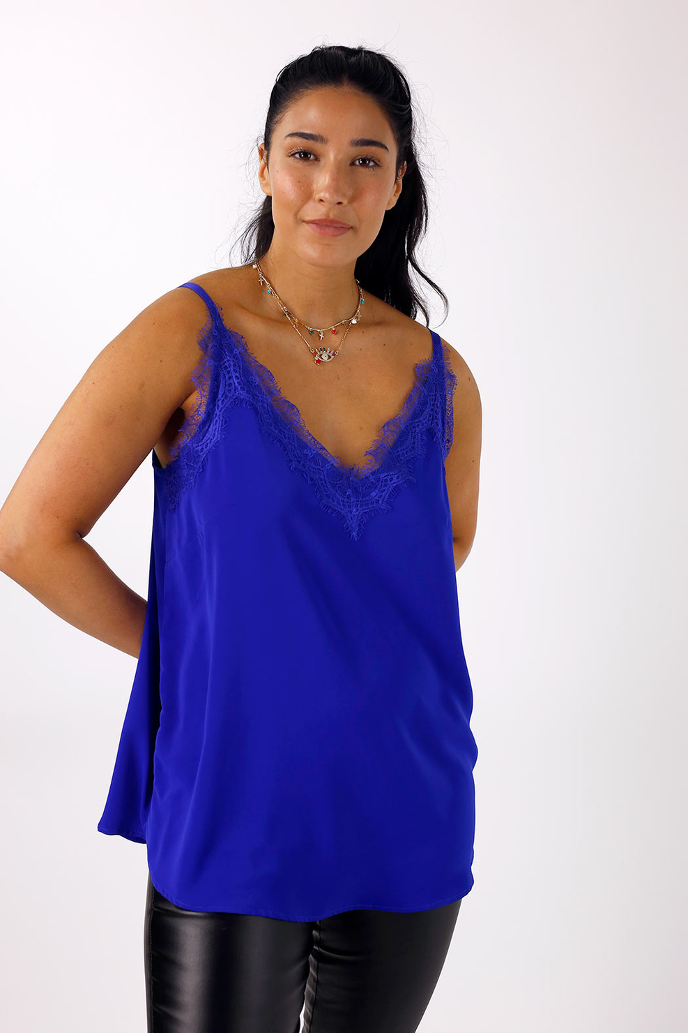 Cobalt Soft Touch Lace Cami - FINAL SALE - Motto