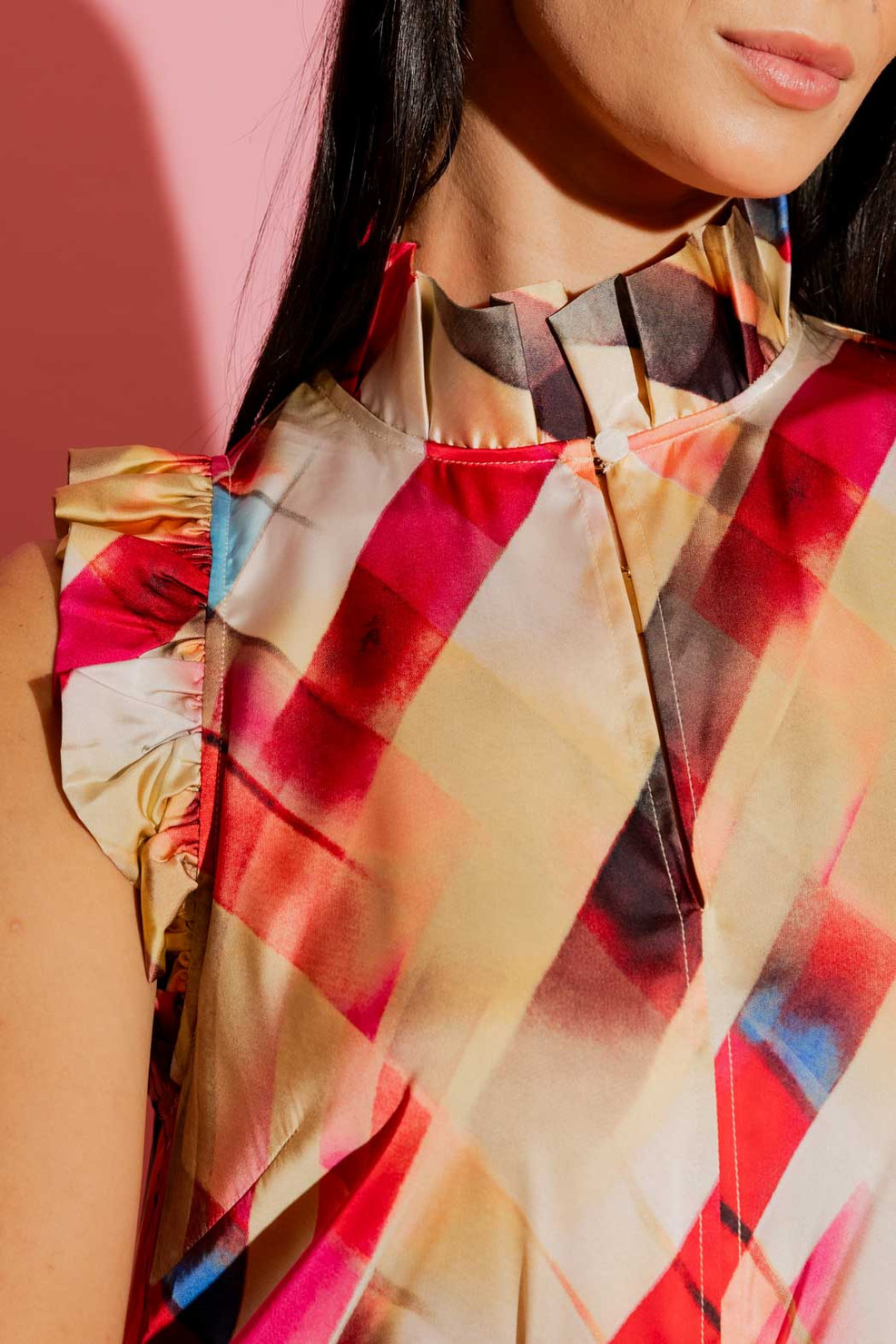 Red Check Ruffle Maxi Dress - Buy Women's Dresses Online