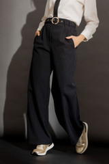 Black Stripe Cleo Pants