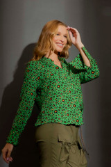 Green Animal Midi Asana Shirt