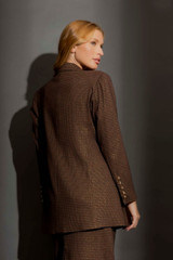 Chocolate Lurex Bari Blazer