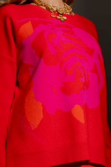 Crimson Blossom Knit | Winter 2024 Motto Fashions