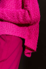 Pink Fluffy Crew Neck Jumper