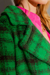 Green Check Crop Astra Coat