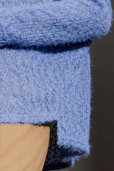 Cornflower Fluffy V Neck Jumper