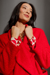 Motto Fashions | Red Cocoon Coat