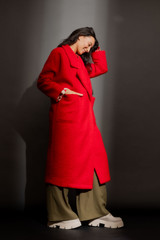 Oversized Red Coat | Motto Fashions