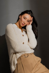 Ivory Fluffy Wonder Cardigan | Motto Fashions