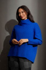 Cobalt Roll Neck Jumper