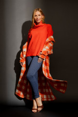 Orange Cowl Neck Jumper