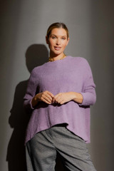 Lilac Luxe Rib Crew Jumper