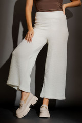 White Luxe Rib Culotte