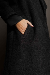 Black Lurex Zip Coat - FINAL SALE
