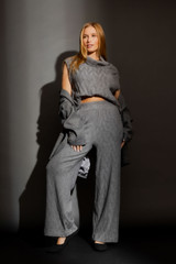 Motto Fashion Grey Cosy Cowl Neck Vest