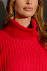 Red Cowl Neck Jumper