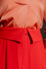 Red Euro Fold Over Pant
