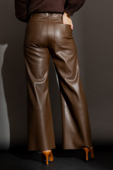 Faux Leather Wide Leg Pants