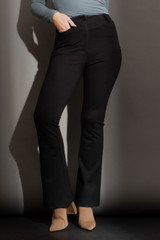 Black Ponte Flare Pant