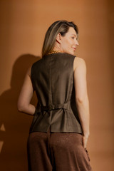 Chocolate Metallic Vest