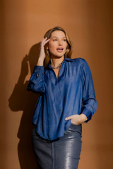 Dark Chambray Brit Blogger Shirt