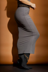 Grey Tencel Tube Skirt