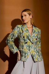 Yellow Sisca Tapestry Blazer