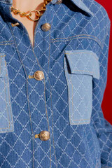 Diamond Denim Patchwork Jacket