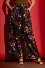 Chocolate Floral Cargo Pants