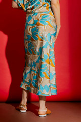 Aqua Silky Bias Skirt