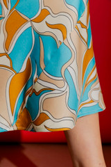 Aqua Silky Bias Skirt