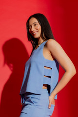 Cornflower Cut Out Top