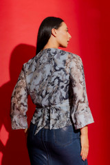 Soft Blue Tie Front Bolero– Final Sale