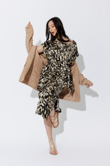 Black Animal Silky Harlow Dress