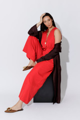 Gold Baroque Long Pearl Necklace