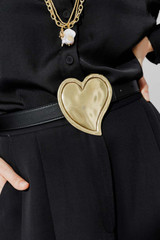 Black Heart Buckle Belt