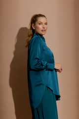 Teal Cargo Blogger Shirt