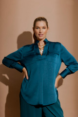 Teal Cargo Blogger Shirt