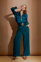 Teal Cargo Blogger Shirt