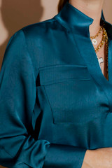Teal Cargo Blogger Shirt