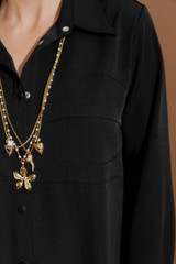 Black Bustier Shirt