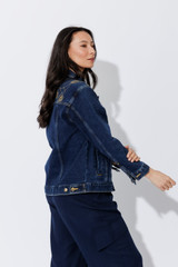 Dark Denim Embroidered Jacket