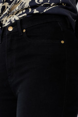 Black Denim Barrel Jean