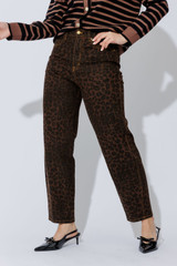 Brown Animal Barrel Jean