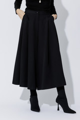 Black Euro Wide Leg Culotte