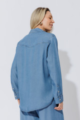 Mid Denim Tencel Vintage Shirt