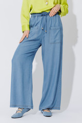 Mid Denim Tencel Cargo Pant