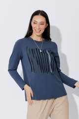Navy Lines Long Sleeve T-Shirt