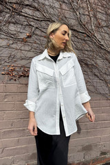 White Angle Pocket Shirt